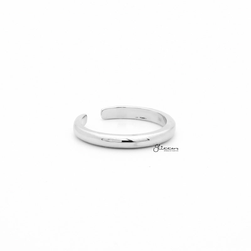 2mm Plain Band Toe Ring - Silver-Jewellery, Toe Ring, Women's Jewellery-1-Glitters