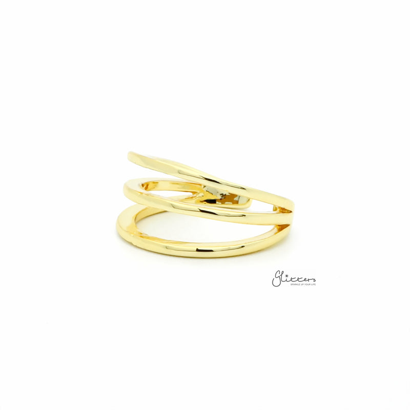 Three Lines Plain Band Toe Ring - Gold-Jewellery, Toe Ring, Women's Jewellery-TOR0007-G3_800-Glitters