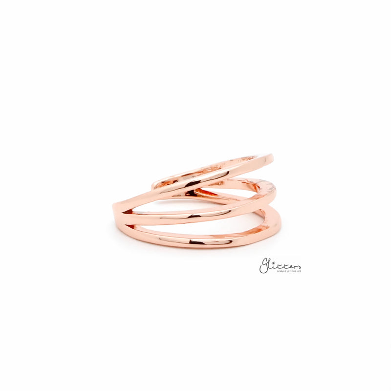 Three Lines Plain Band Toe Ring - Rose Gold-Jewellery, Toe Ring, Women's Jewellery-TOR0007-RG3_800-Glitters
