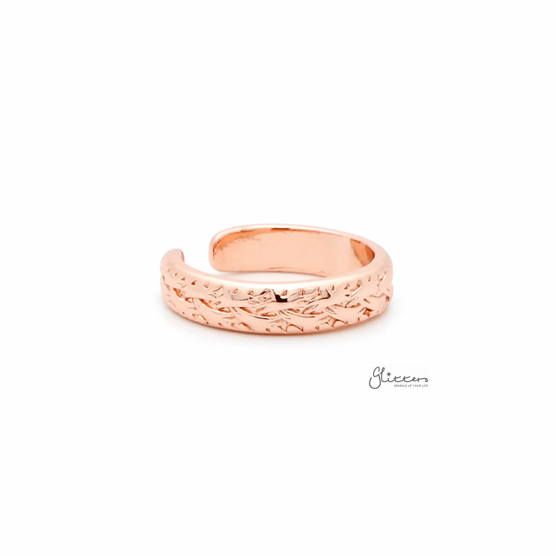 Twisted Rope Pattern Toe Ring - Rose Gold-Jewellery, Toe Ring, Women's Jewellery-TOR0009-RG3_800-Glitters