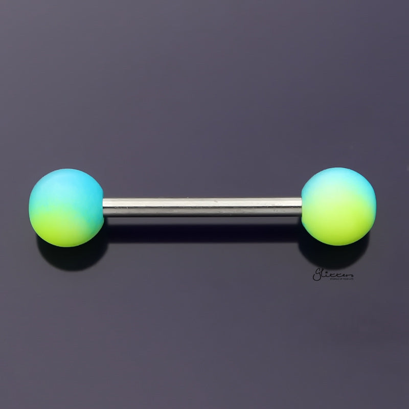 Blue and Yellow Colour Balls Tongue Barbell-Body Piercing Jewellery, Tongue Bar-TR0001-BY-02_800-Glitters