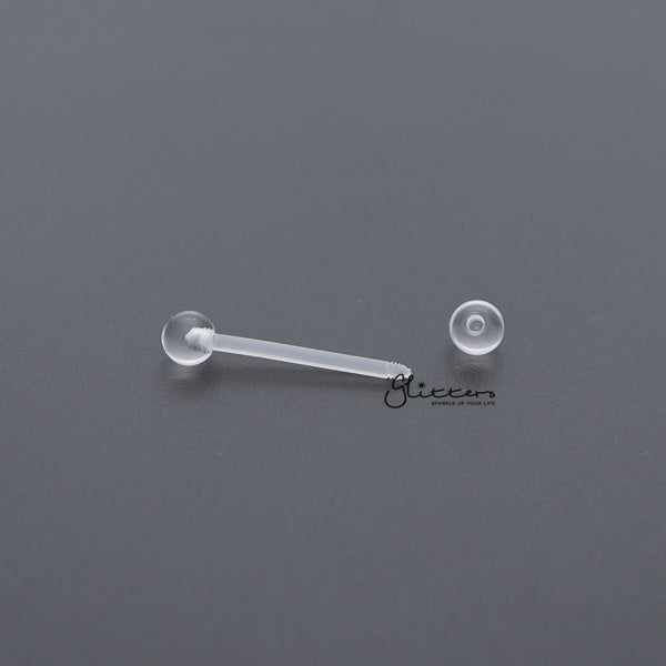 Clear tongue ring on sale retainer