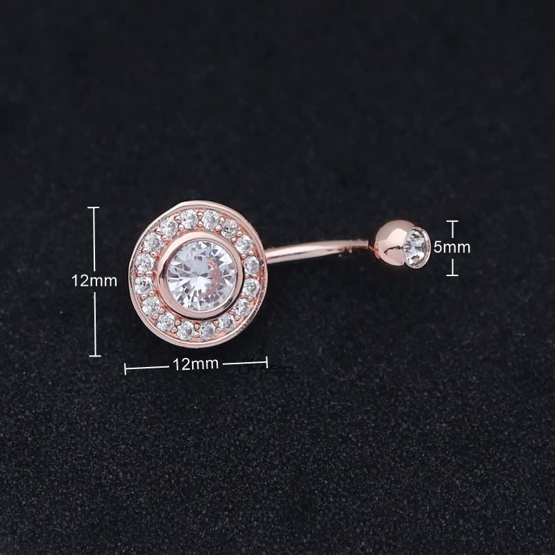 Rose belly hot sale button ring