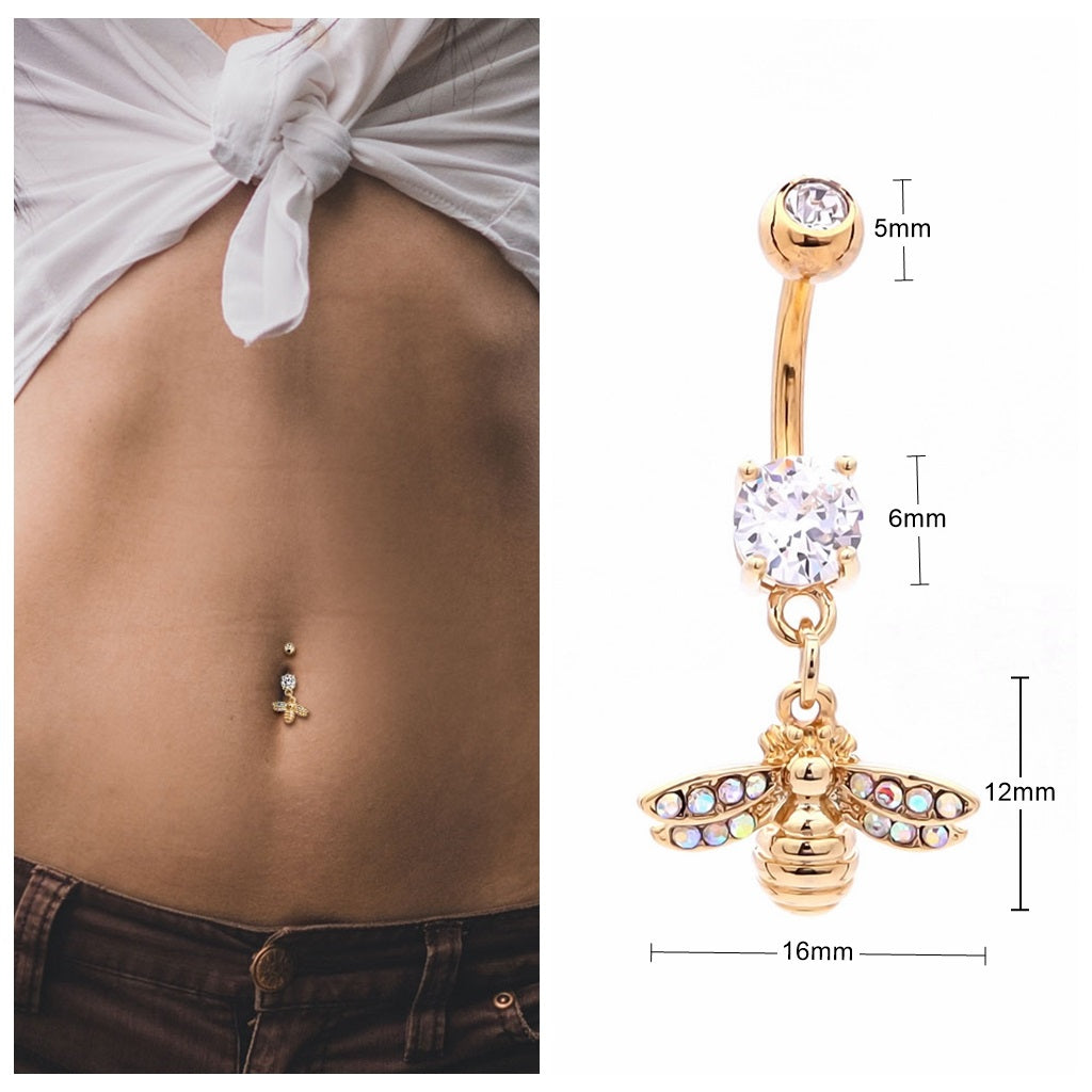 Gold hot sale navel rings