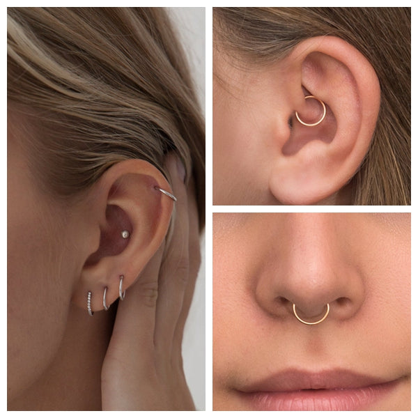 Helix piercing black deals ring