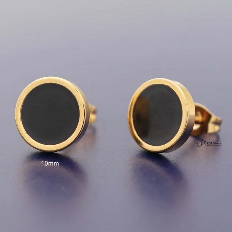 Surgical steel black hot sale stud earrings