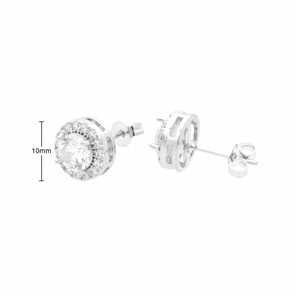 Iced Out CZ Paved Round Stud Earrings-Cubic Zirconia, earrings, Hip Hop Earrings, Iced Out, Jewellery, Men's Earrings, Men's Jewellery, Stud Earrings, Women's Earrings, Women's Jewellery-er1560-s1_1_New-Glitters