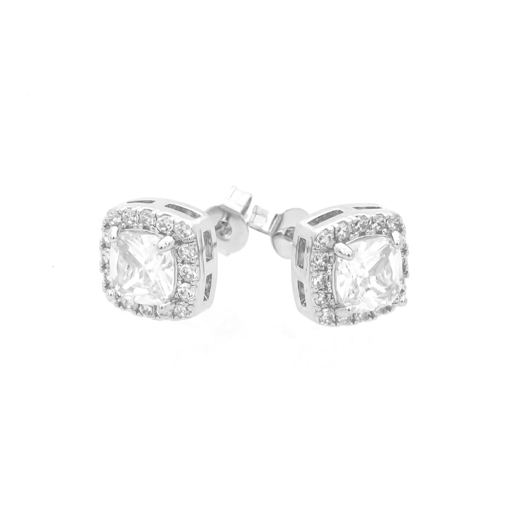 Iced Out CZ Paved Square Stud Earrings-Cubic Zirconia, earrings, Hip Hop Earrings, Iced Out, Jewellery, Men's Earrings, Men's Jewellery, Stud Earrings, Women's Earrings, Women's Jewellery-er1561-s_1-Glitters