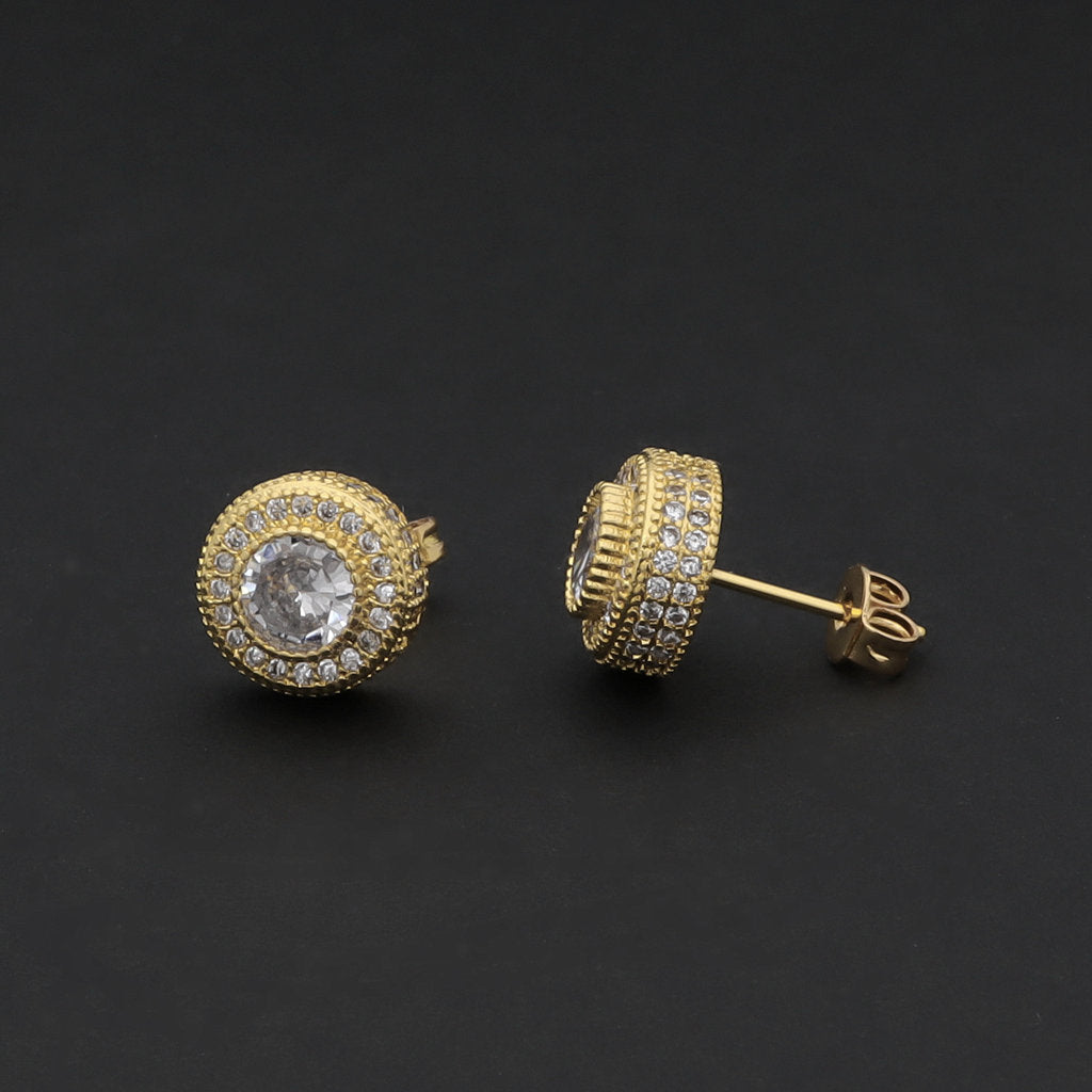 Cubic Zirconia Round Silver Stud Earrings Set Of 4 Stainless Steel Jew – JB  Jewelry BLVD