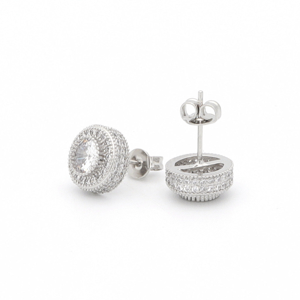 Buy 16 Square Diamond Silver Stud for Men Online - Zevar Amaze