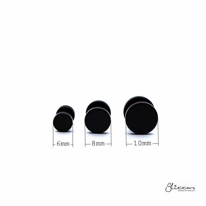 Stainless Steel Round Fake Plug-6mm | 8mm | 10mm-Best Sellers, Body Piercing Jewellery, earrings, Fake Plug, Jewellery, Men's Earrings, Men's Jewellery-fp0003-3_01_New-Glitters