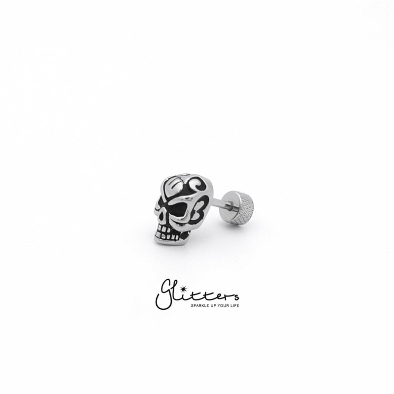 Stainless Steel Skull Fake Plug-Body Piercing Jewellery, earrings, Fake Plug, Jewellery, Men's Earrings, Men's Jewellery, Stainless Steel-fp0102_2-Glitters