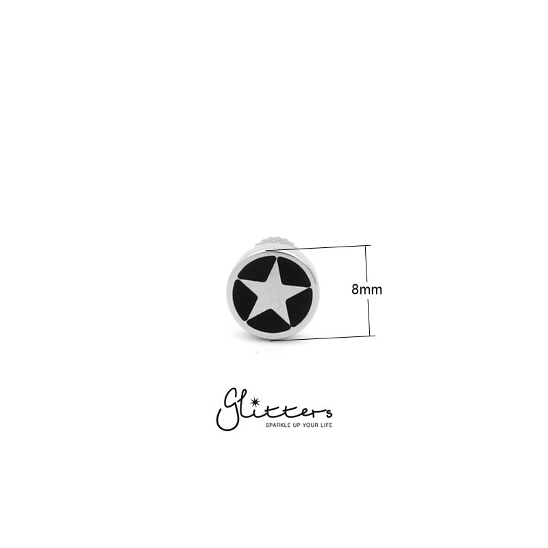 Stainless Steel Star Fake Plug-Body Piercing Jewellery, earrings, Fake Plug, Jewellery, Men's Earrings, Men's Jewellery, Stainless Steel-fp0122_2__New-Glitters