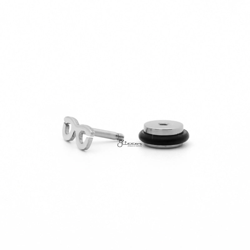 Stainless Steel Glasses Fake Plug Earring-Body Piercing Jewellery, earrings, Fake Plug, Jewellery, Men's Earrings, Men's Jewellery, Stainless Steel-fp0174-2_1-Glitters
