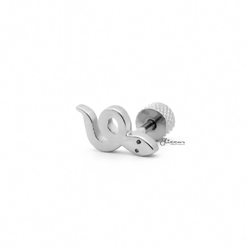 Stainless Steel Snake Fake Plug Earring-Body Piercing Jewellery, earrings, Fake Plug, Jewellery, Men's Earrings, Men's Jewellery, Stainless Steel-fp0196-3_1-Glitters