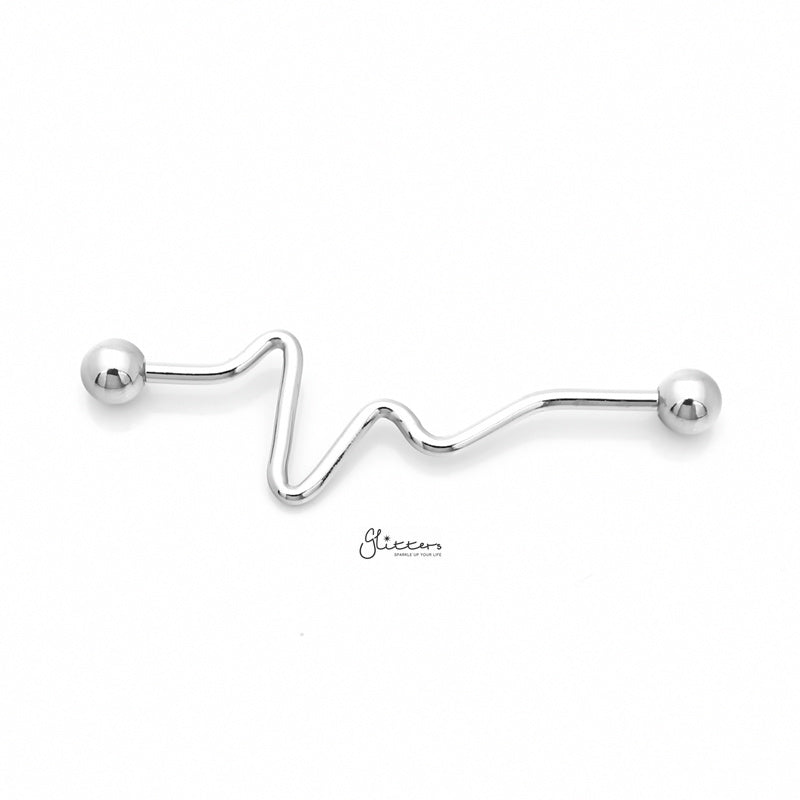 Zig Zag Industrial Barbells - Silver-Body Piercing Jewellery, Industrial Barbell-ib0012-s-1_800-Glitters
