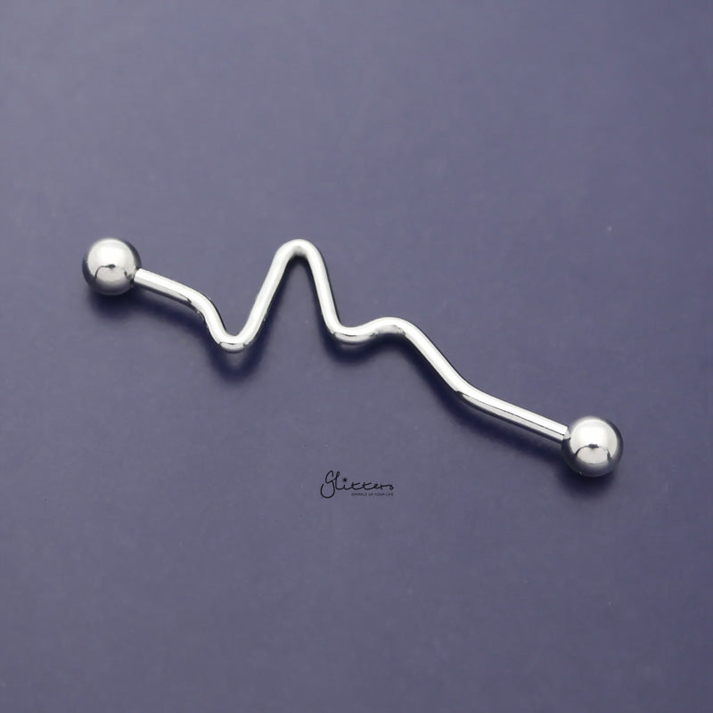 Zig Zag Industrial Barbells - Silver-Body Piercing Jewellery, Industrial Barbell-ib0012-s-3_800-Glitters