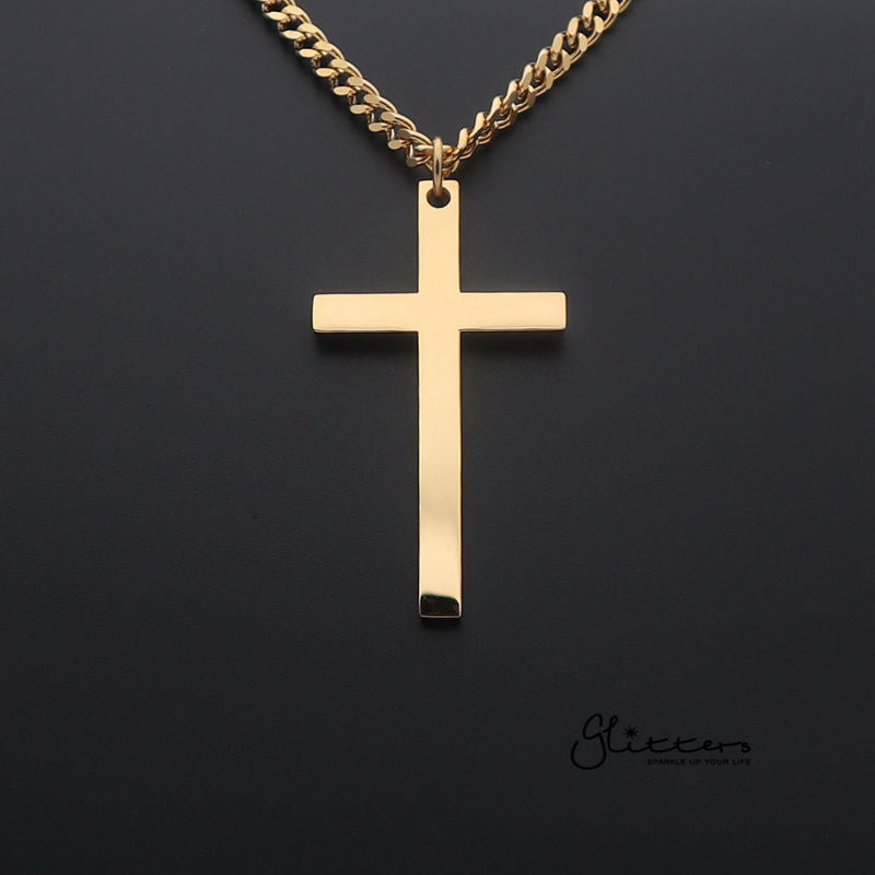 Plain Cross Gold Plated Necklace | Men's Cross Necklaces on  ChristianJewelry.com