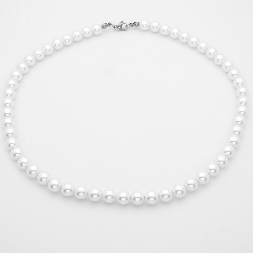 8mm Shell Pearls Chain Necklaces-Necklaces-1-Glitters