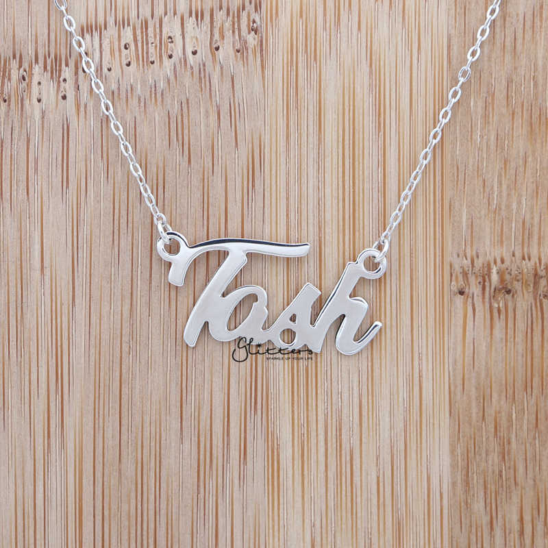 Personalized Sterling Silver Name Necklace-Font 12-name necklace, Personalized, Silver name necklace-nnk01-font12-01-Glitters