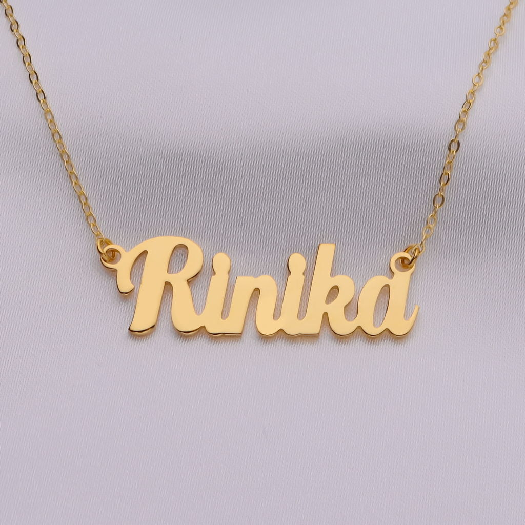 Personalized 24K Gold Plated over Sterling Silver Name Necklace-Best Sellers, Name Necklace, Personalized-nnk01-new8-Glitters
