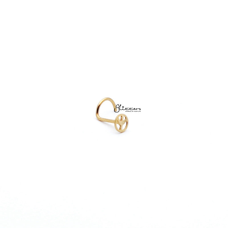 Peace sign hot sale nose stud