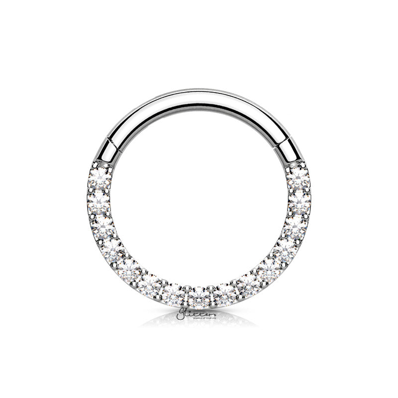 Front Facing CZ Paved Hinged Segment Hoop Ring-Best Sellers, Body Piercing Jewellery, Cartilage, Daith, Nose, Septum Ring-ns0110-s1_f191cde6-9eec-41a0-8c90-0882f808c610-Glitters