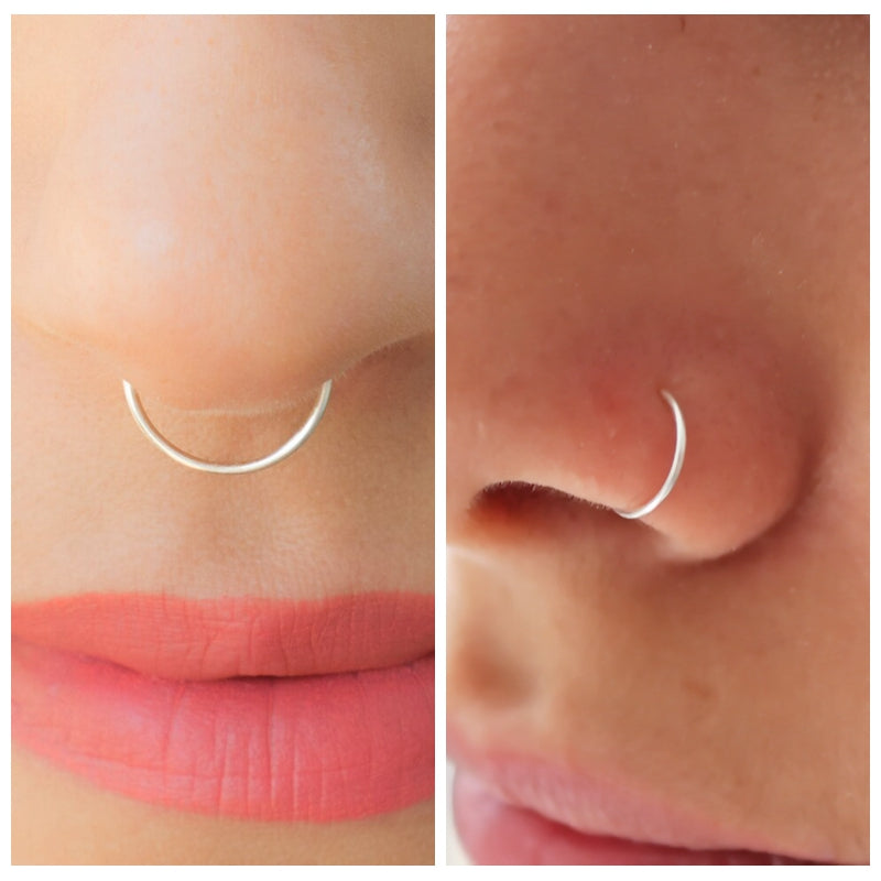 Amazon.com: 6mm Nose Ring Hoop in 14k Gold Filled (Gold, 1pc- 6mm 22 gauge)  : Handmade Products