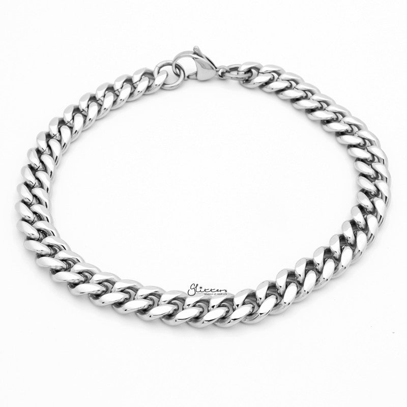 8mm Stainless Steel Miami Cuban Curb Chain Bracelet-Bracelets, Jewellery, Men's Bracelet, Men's Jewellery, Stainless Steel, Stainless Steel Bracelet-sb0066-1_1-Glitters