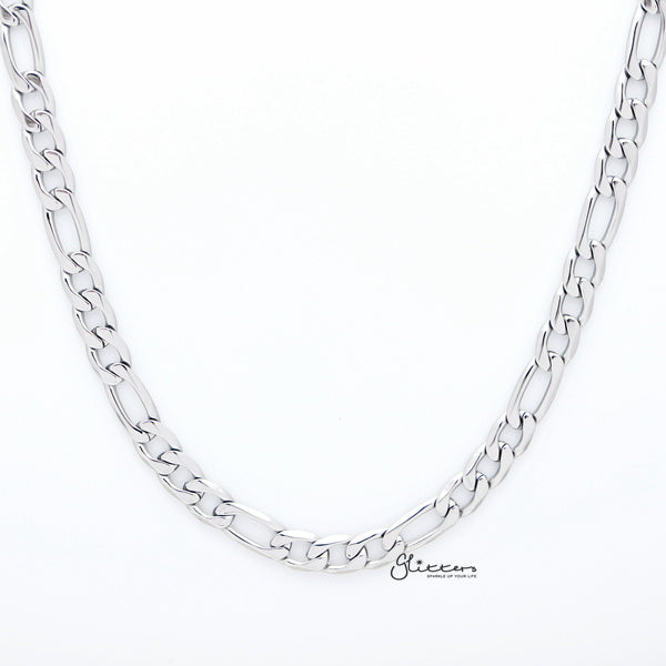 Stainless Steel Figaro Chain Men's Necklaces - 6mm width | 61cm length-Chain Necklaces, Jewellery, Men's Chain, Men's Jewellery, Men's Necklace, Necklaces, Stainless Steel, Stainless Steel Chain-sc0013-01-Glitters