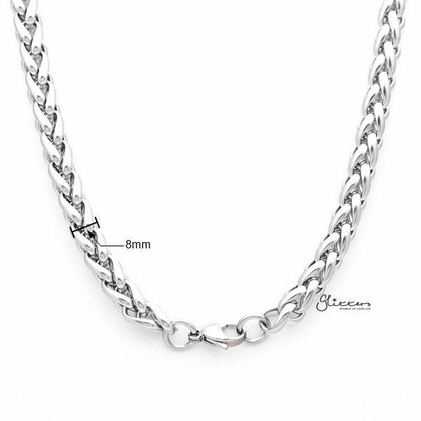 Men's Wheat Chain Necklace in Sterling Silver - Atolyestone