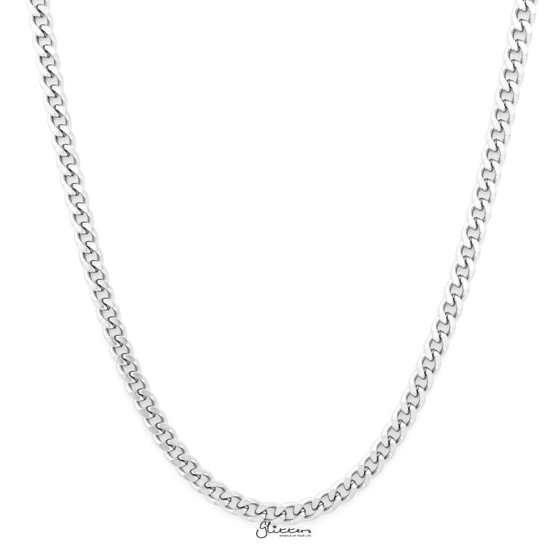 Stainless Steel Curb Chain Men's Necklaces - 4.5mm width | 61cm length-Chain Necklaces, Jewellery, Men's Chain, Men's Jewellery, Men's Necklace, Necklaces, Pendant Chain, Stainless Steel, Stainless Steel Chain-sc0054-7-Glitters
