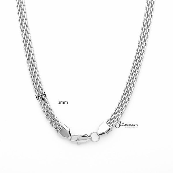 Stainless Steel Multi Link Chain Men's Necklaces - 6mm width | 61cm length-Chain Necklaces, Jewellery, Men's Chain, Men's Jewellery, Men's Necklace, Necklaces, Stainless Steel, Stainless Steel Chain-sc0068-02_New-Glitters