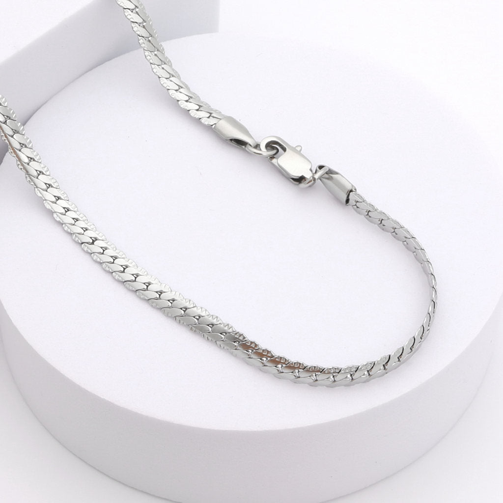 Stainless Steel 4mm Pattern Link Chain Necklace-Chain Necklaces, Jewellery, Men's Chain, Men's Jewellery, Men's Necklace, Necklaces, New, Stainless Steel, Stainless Steel Chain-sc0102-2_1-Glitters