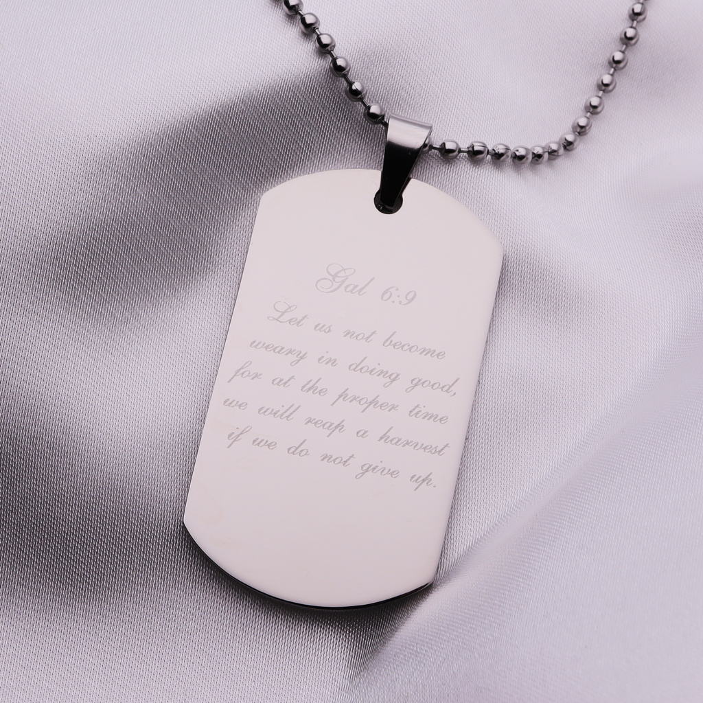 Engraved necklace dog store tag