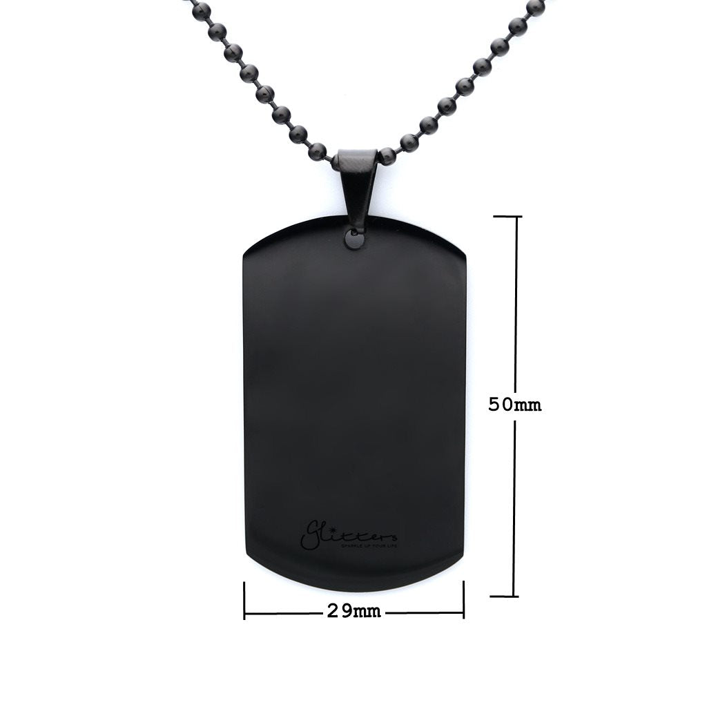 Engraved Black Dog Tags for Him