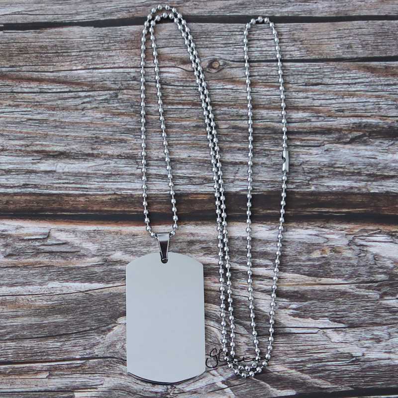 Buy Black Dog Tag Charm Men Necklace@ Best Price