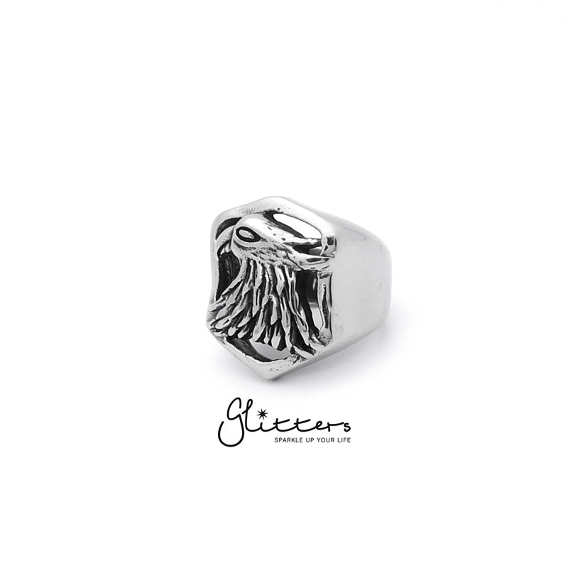 Stainless Steel Eagle Cast Ring-Jewellery, Men's Jewellery, Men's Rings, Rings, Stainless Steel, Stainless Steel Rings-sr0139_2-Glitters
