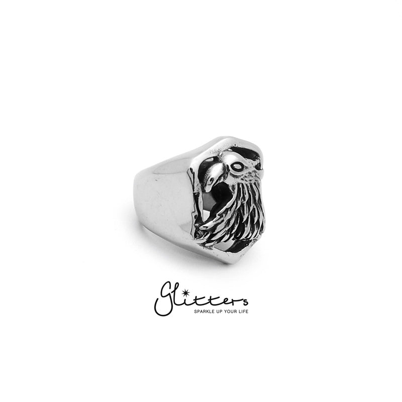 Stainless Steel Eagle Cast Ring-Jewellery, Men's Jewellery, Men's Rings, Rings, Stainless Steel, Stainless Steel Rings-sr0139_3-Glitters