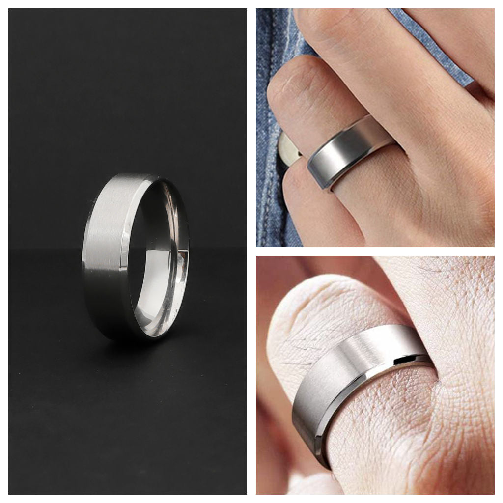 Stainless steel band discount rings