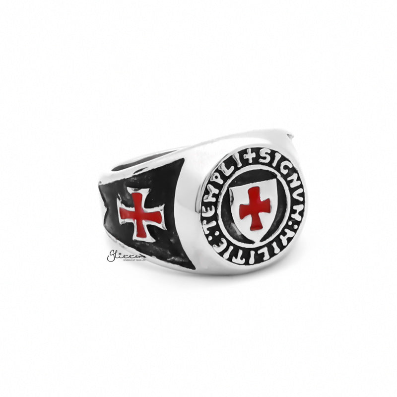 Stainless Steel Knights Templar Ring-Jewellery, Men's Jewellery, Men's Rings, Rings, Stainless Steel, Stainless Steel Rings-sr0303-3_1-Glitters