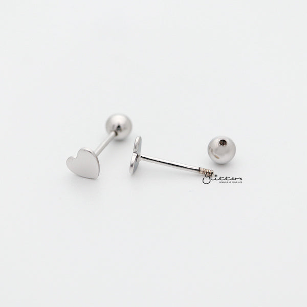 Solid 925 Sterling Silver Heart Shape Stud Earrings-earrings, Jewellery, Stud Earrings, Women's Earrings, Women's Jewellery-sse0354_02-600-Glitters