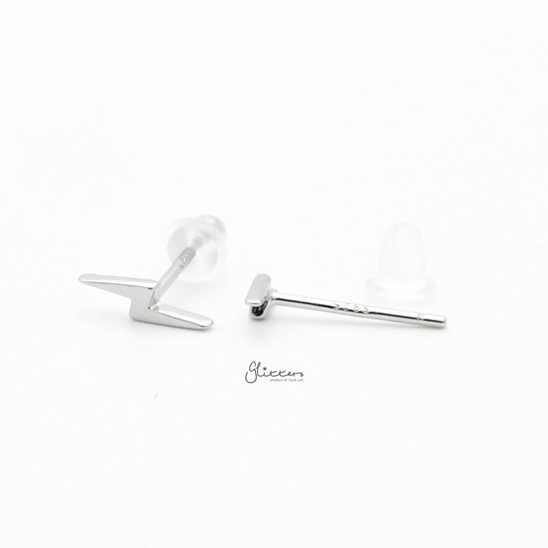 Lightning bolt stud deals earrings silver