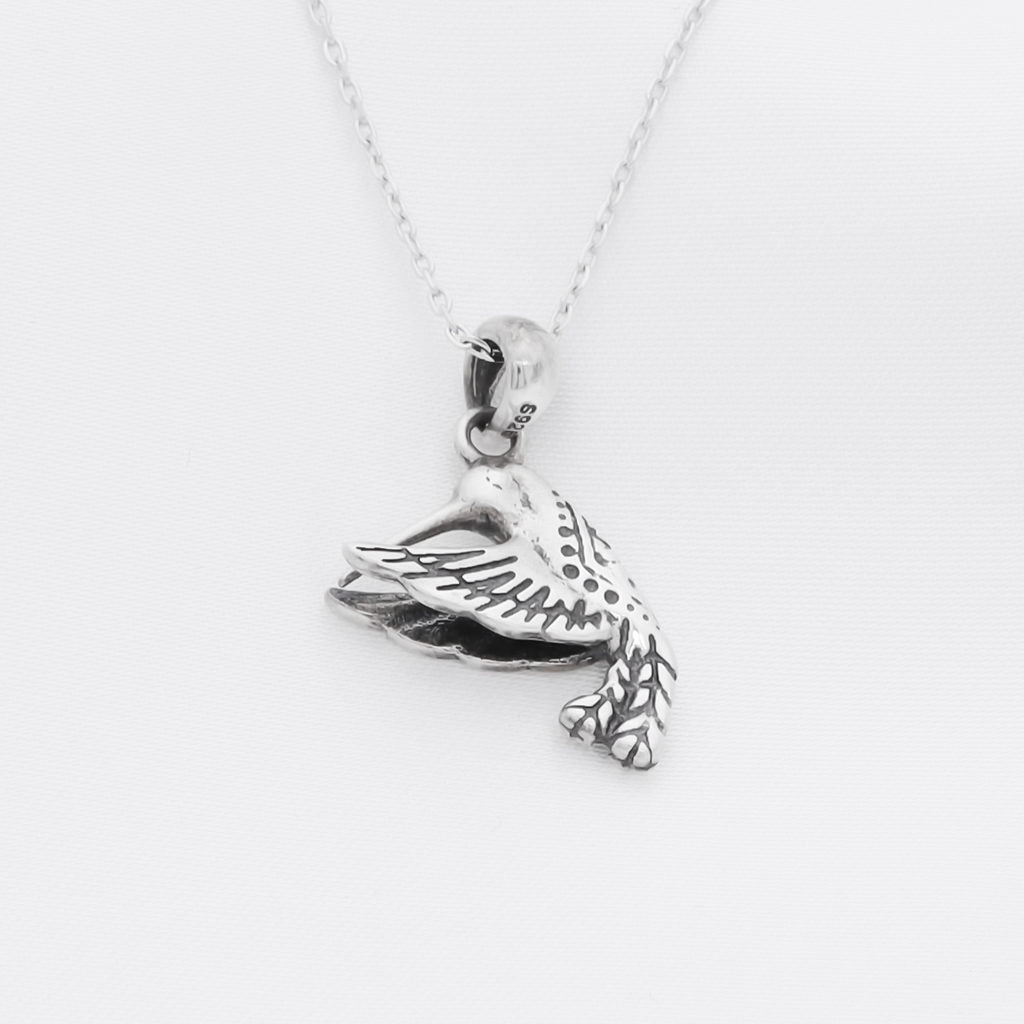 Hummingbird Sterling Silver Necklace-Jewellery, Necklaces, New, Sterling Silver Necklaces, Women's Jewellery, Women's Necklace-ssp0062-1_1-Glitters
