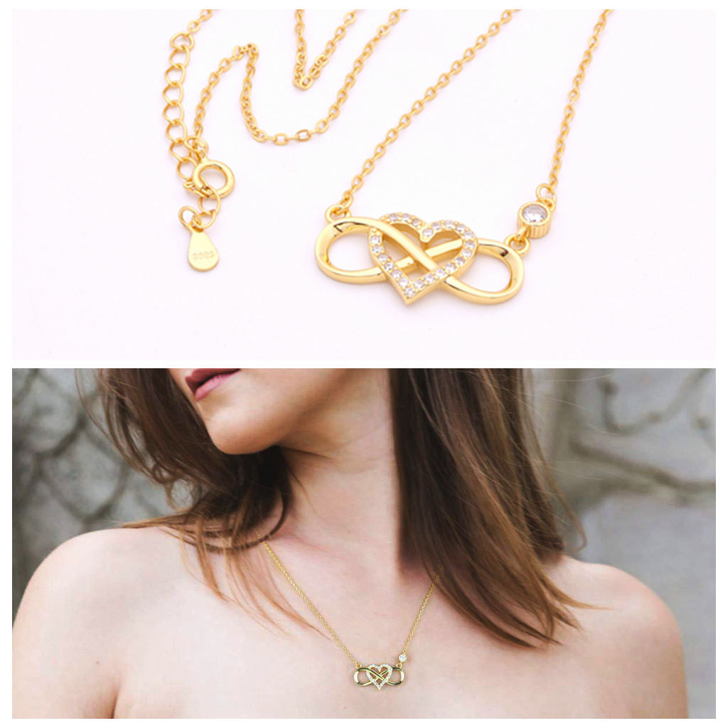 Infinity love necklace on sale gold