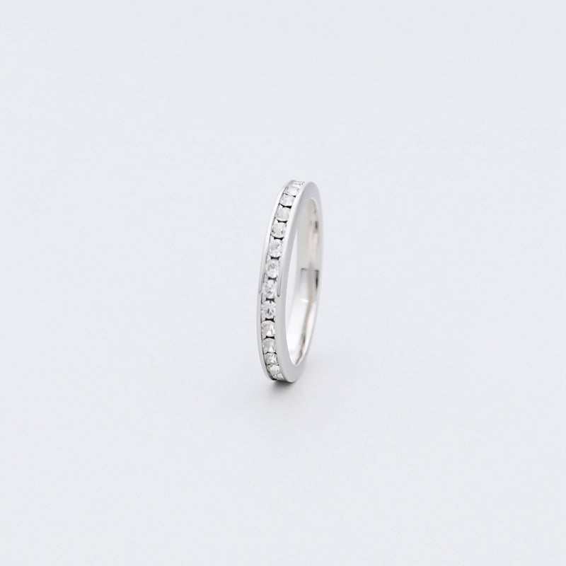 Sterling Silver CZ Paved Eternity Ring-Cubic Zirconia, Jewellery, Rings, Sterling Silver Rings, Women's Jewellery, Women's Rings-ssr0048-1_800-Glitters