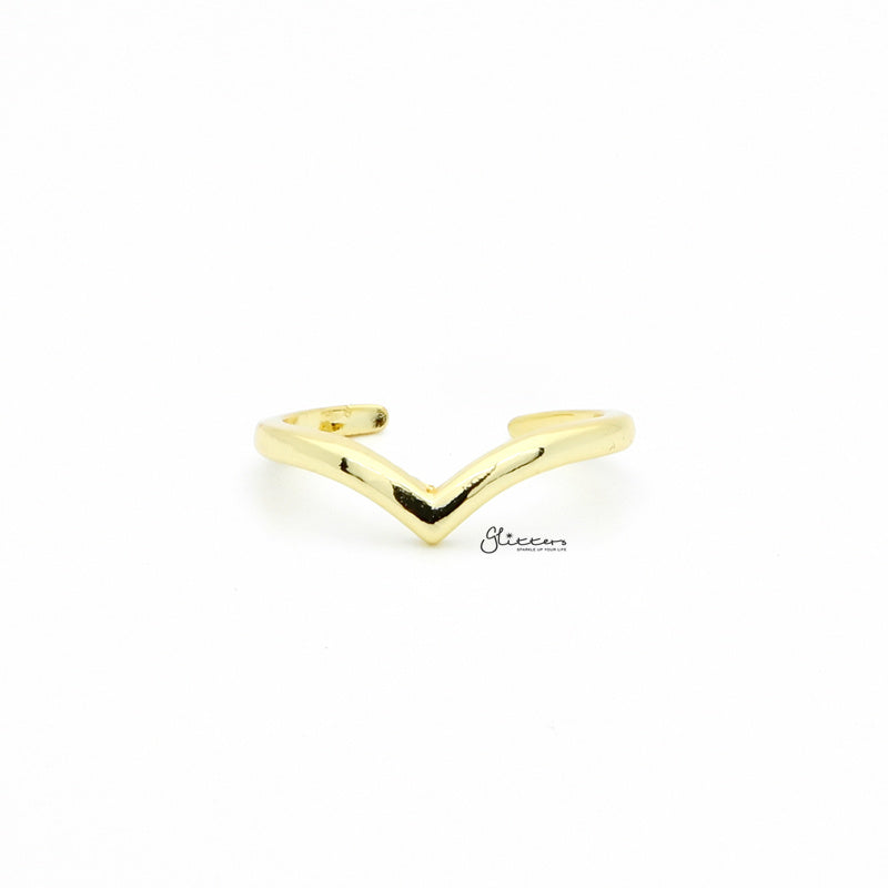 V Shape Toe Ring - Gold-Jewellery, Toe Ring, Women's Jewellery-tor0002-g_1-Glitters