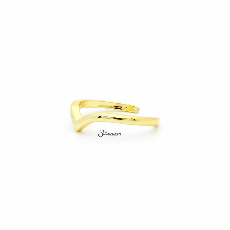 V Shape Toe Ring - Gold-Jewellery, Toe Ring, Women's Jewellery-tor0002-g_2-Glitters